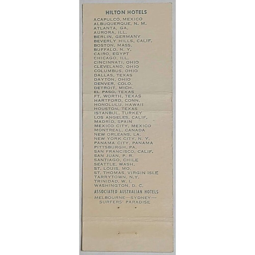 Vintage Matchbook Cover Hilton Inn Tarrytown New York NY - Picture 3 of 5